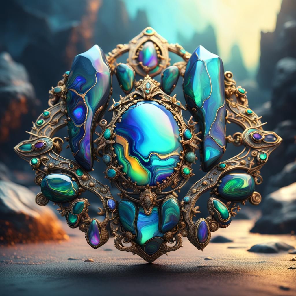 Abstract ablone jewelry