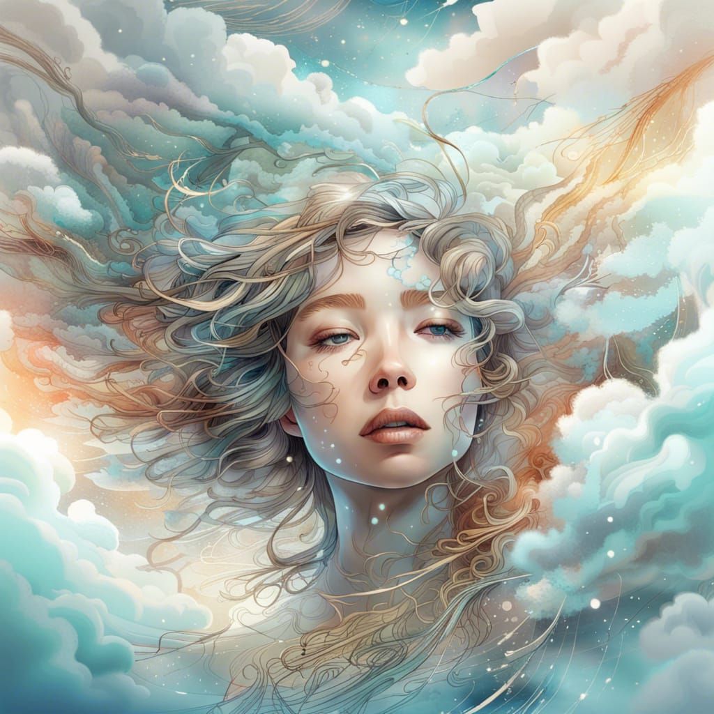 Head in the Clouds AI Generated Artwork NightCafe Creator