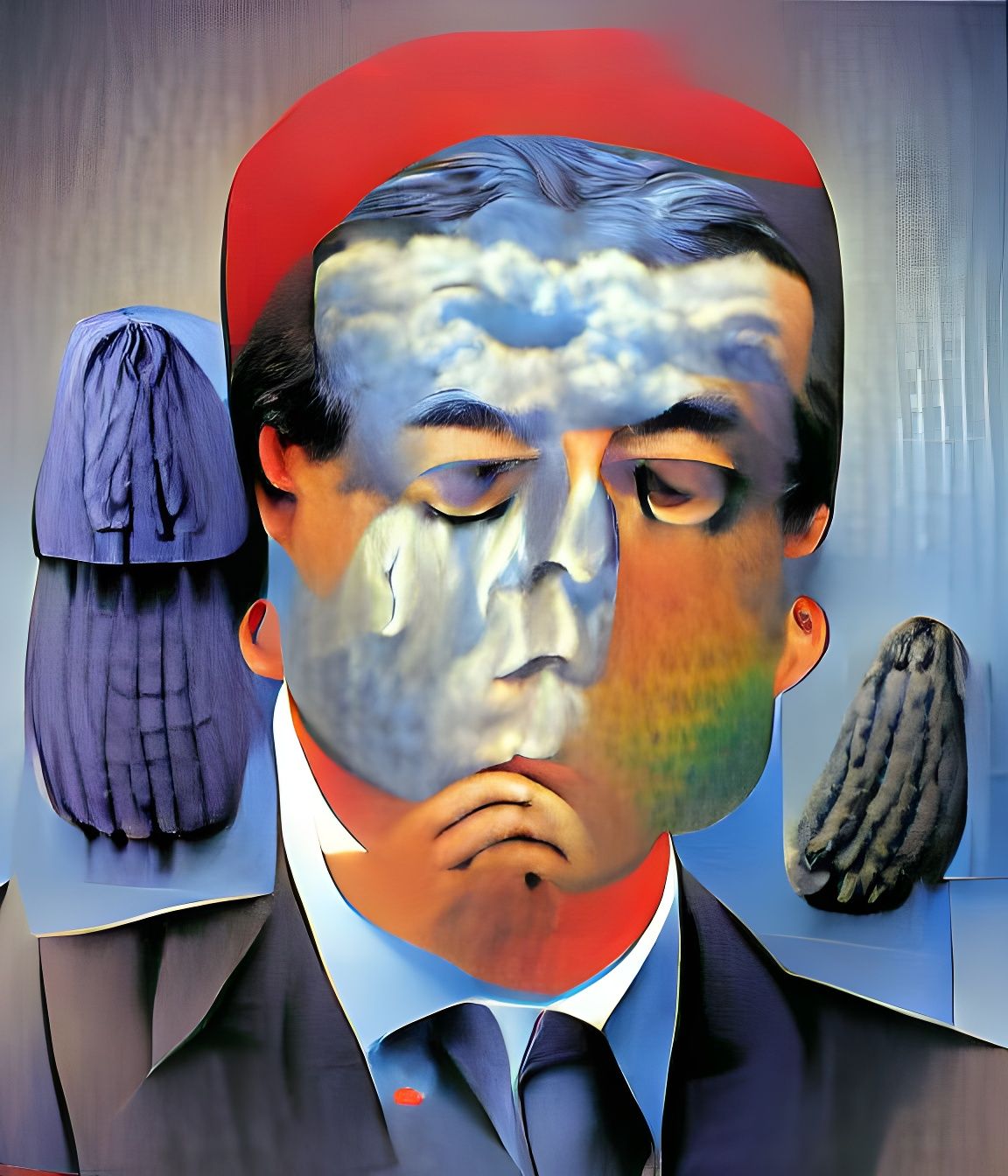 The reluctant man by René François Ghislain Magritte" - weig...