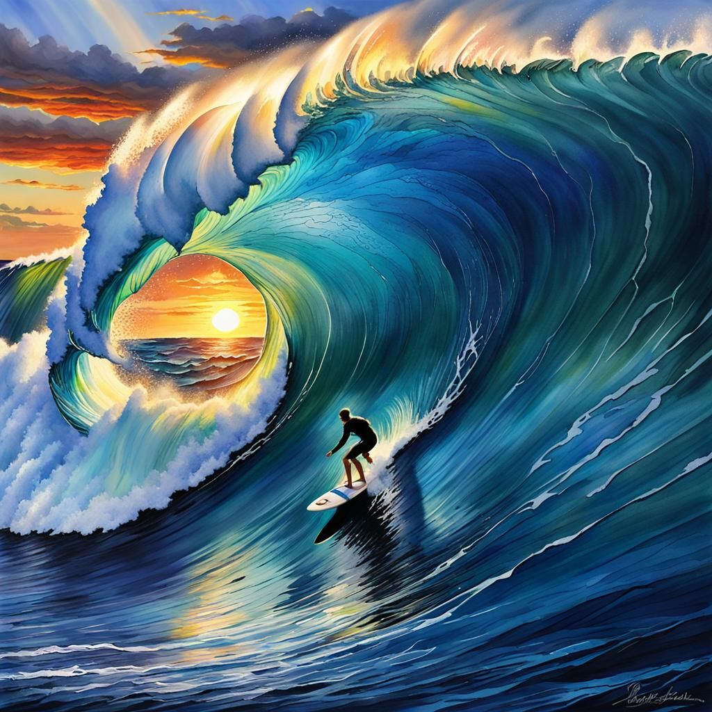 Ocean Waves - A Surfer on Jaws Pe’ahi off Maui  by @GiGi