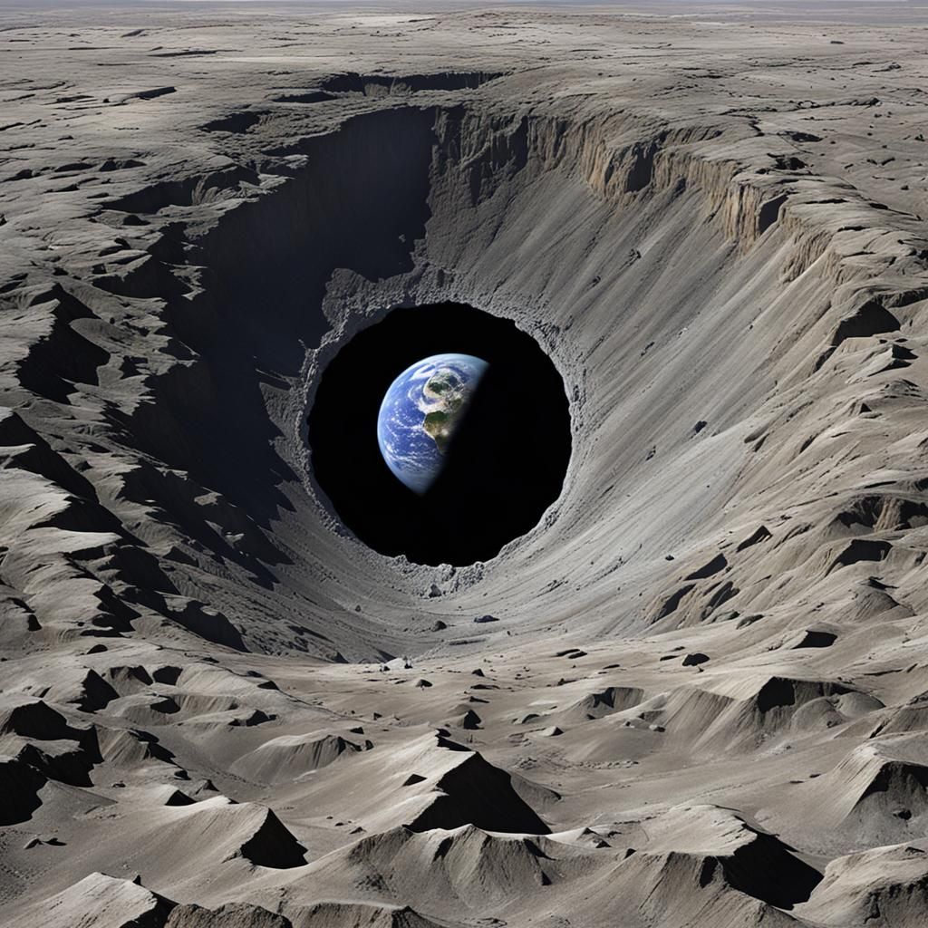 a new moon crater