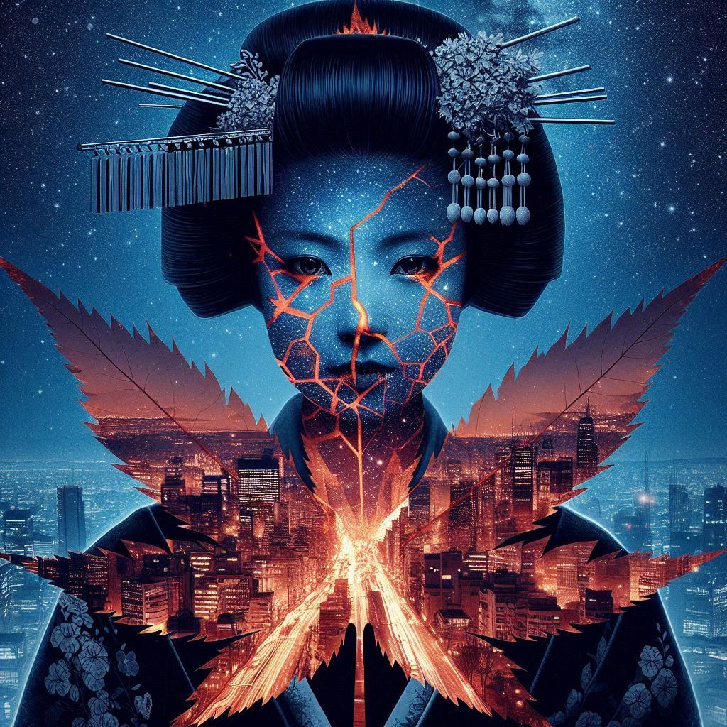 Geisha and maple leaf 🍁