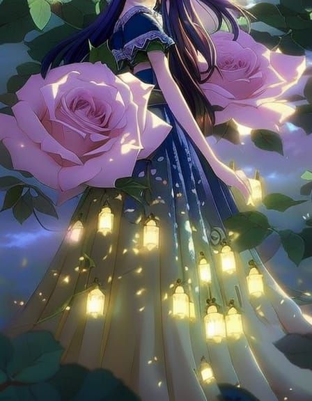 Girl & Flowers Anime Wallpapers - Anime Girl Wallpaper for iPhone