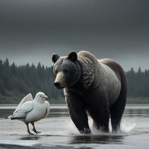 On the bank of the river stood Running Bear, young Indian br...