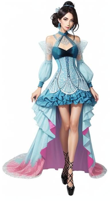 Light hot girl style dress(outfit design)(whole body)