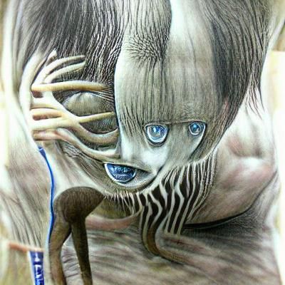 My cryptid! In the style of Junji Ito!