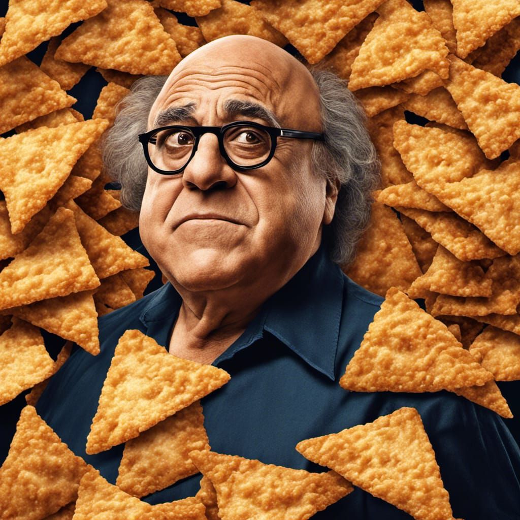 actor danny devito as a dorito chip AI Generated Artwork NightCafe