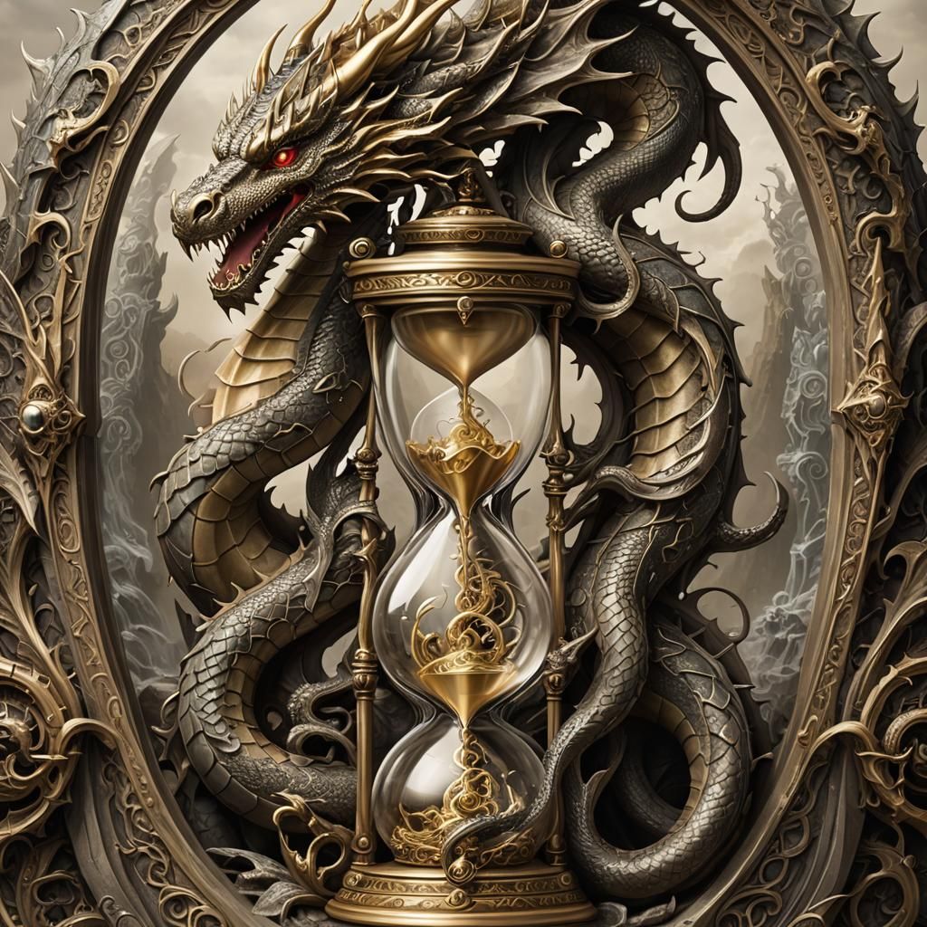 Dragon Hourglass - AI Generated Artwork - NightCafe Creator