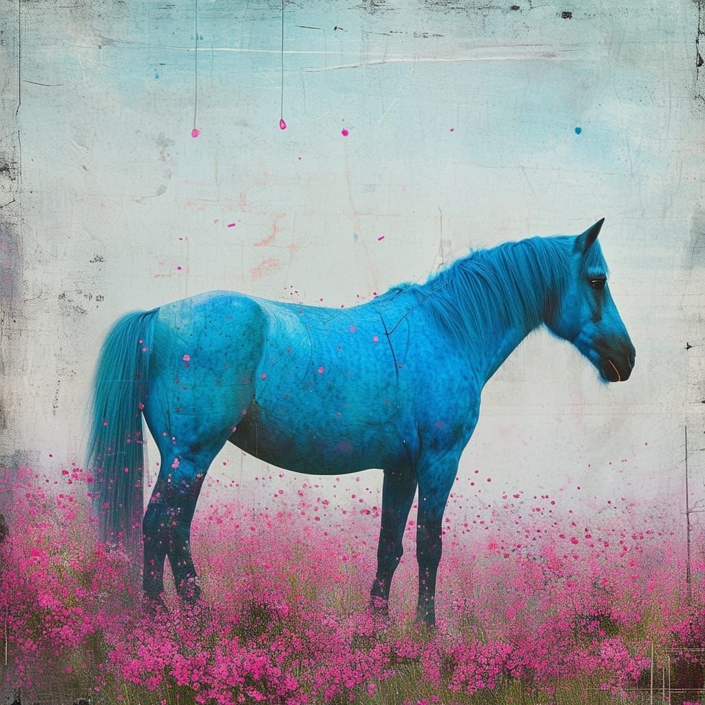 Blue horse