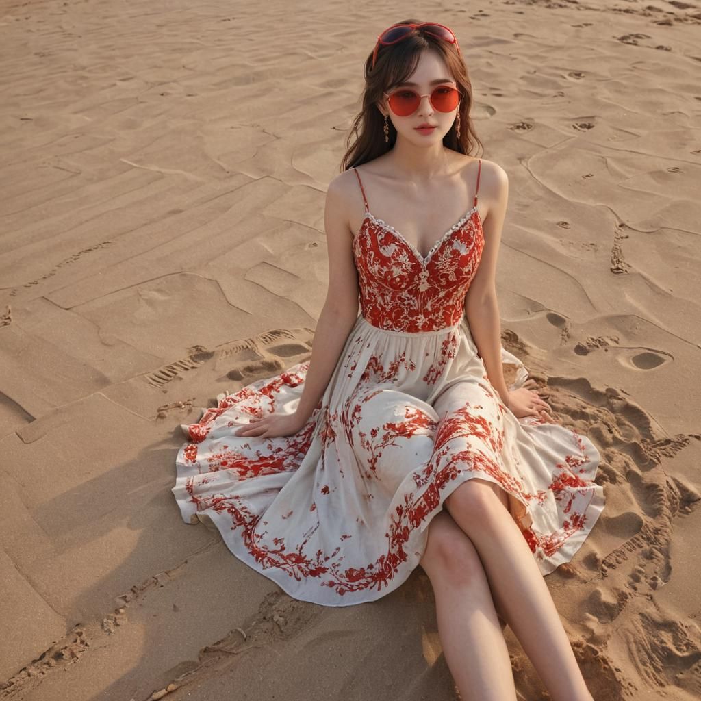 At beach