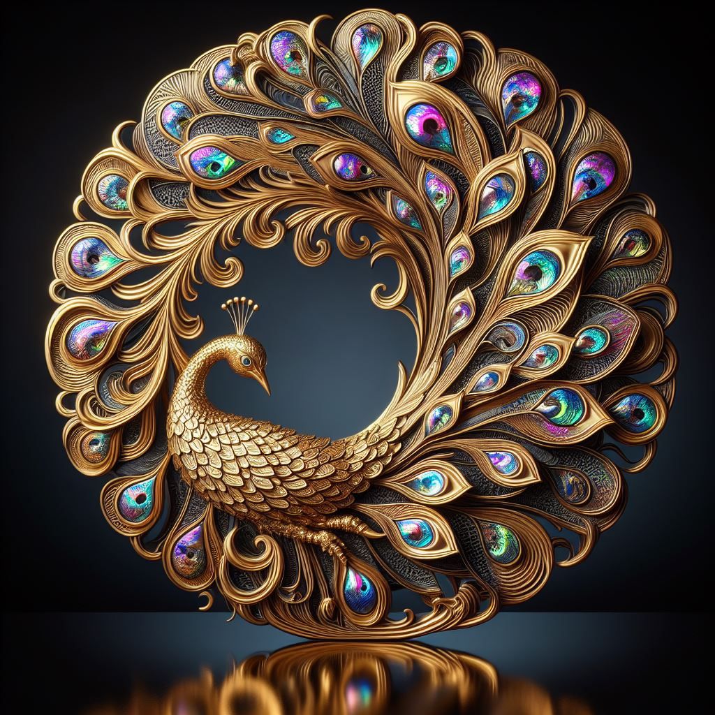 METAL PEACOCK ART 9