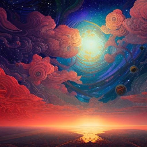 A starry night 2.0  by @cheesepuff 