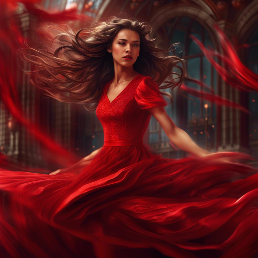 red dress - AI Generated Artwork - NightCafe Creator