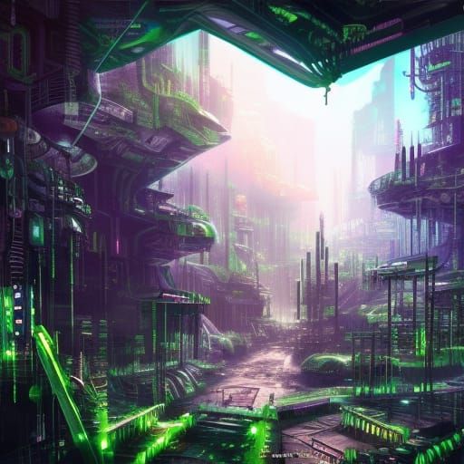 Cyberpunk jungle