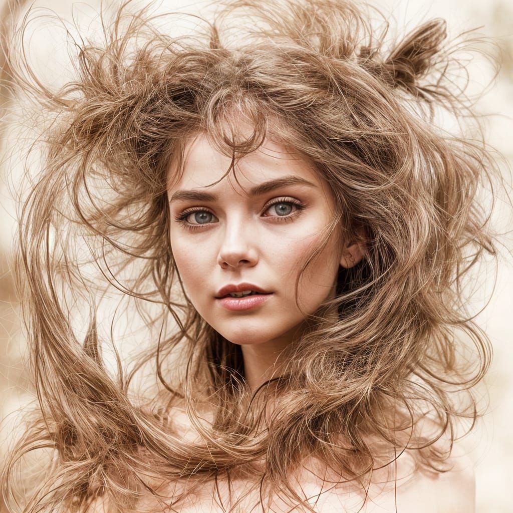 Surreal Cathedral with Ethereal Portrait