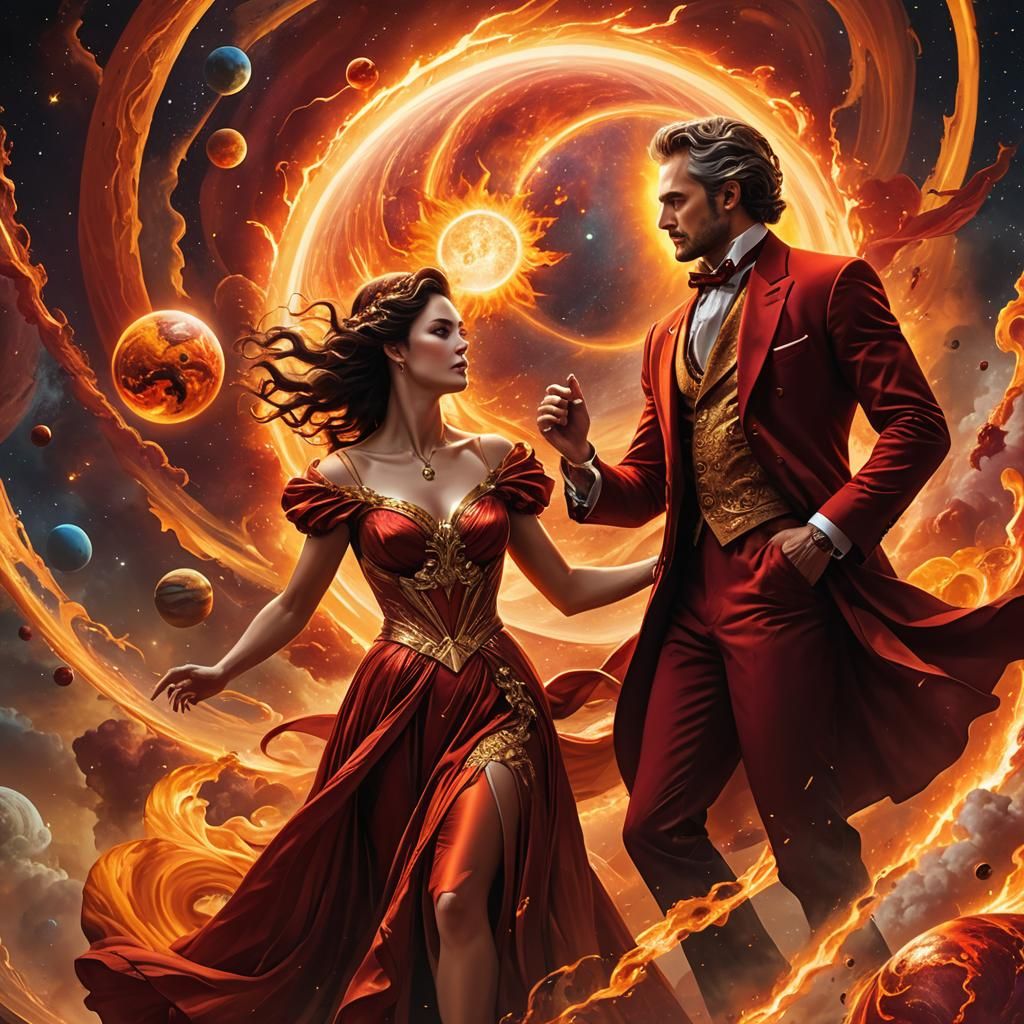 Venus Chases Mars Around the Sun: Baroque Celestial Art