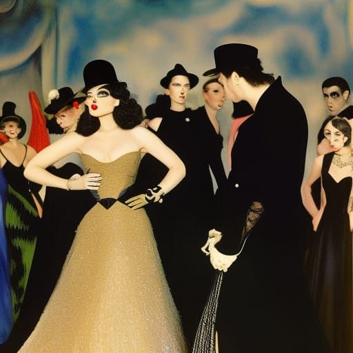 Vampires in evening gowns walk the runway at the Vampire Fas...