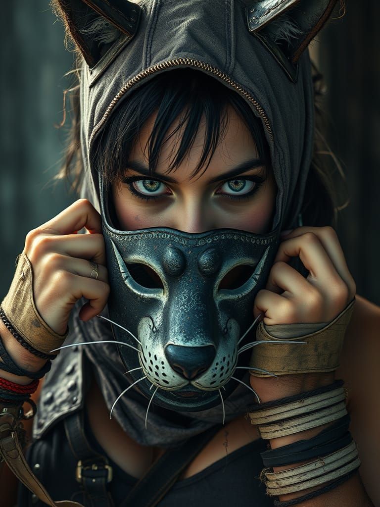 Catwoman in Masquerade 