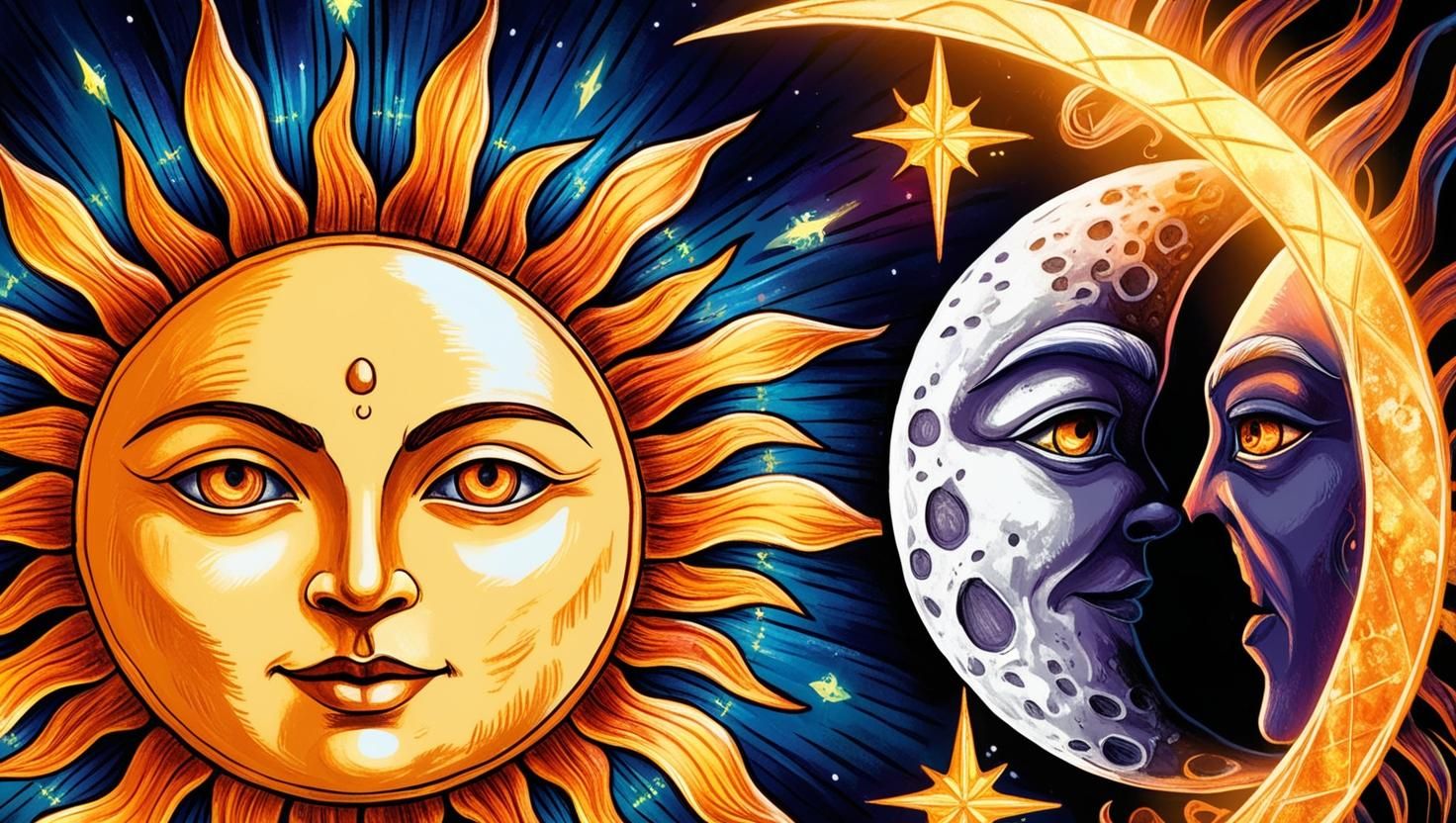 Sun and moon