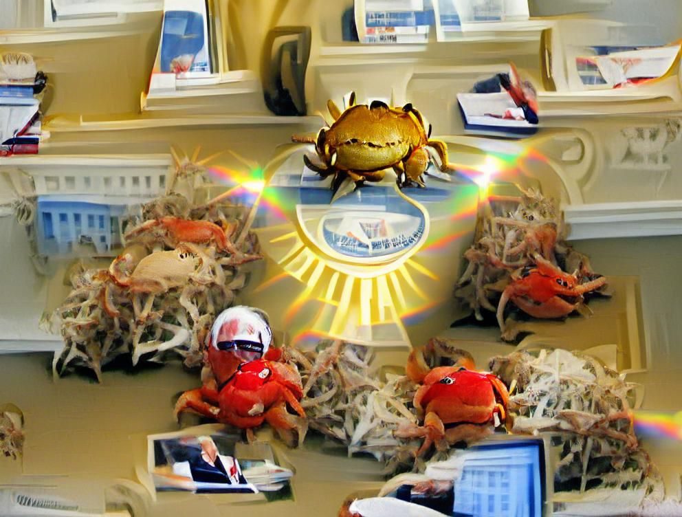 crab president in the oval office sunshine rays