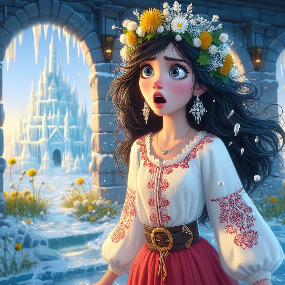 A beautiful disney princess with long black hair