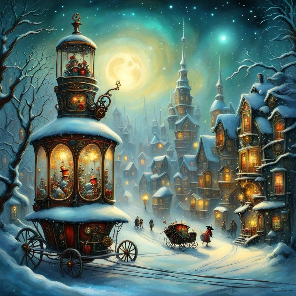 Steampunk winter wonderland