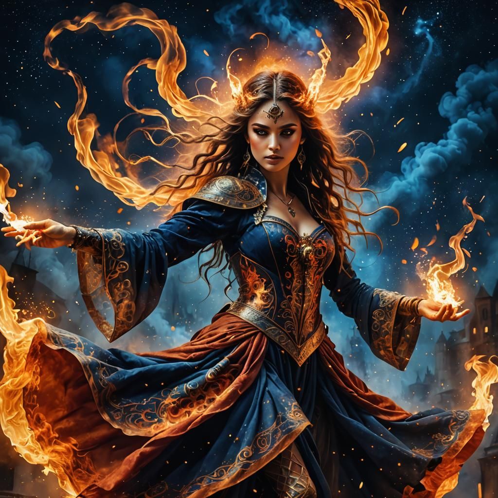 Ethereal Fire Dancer   by @Froodipo