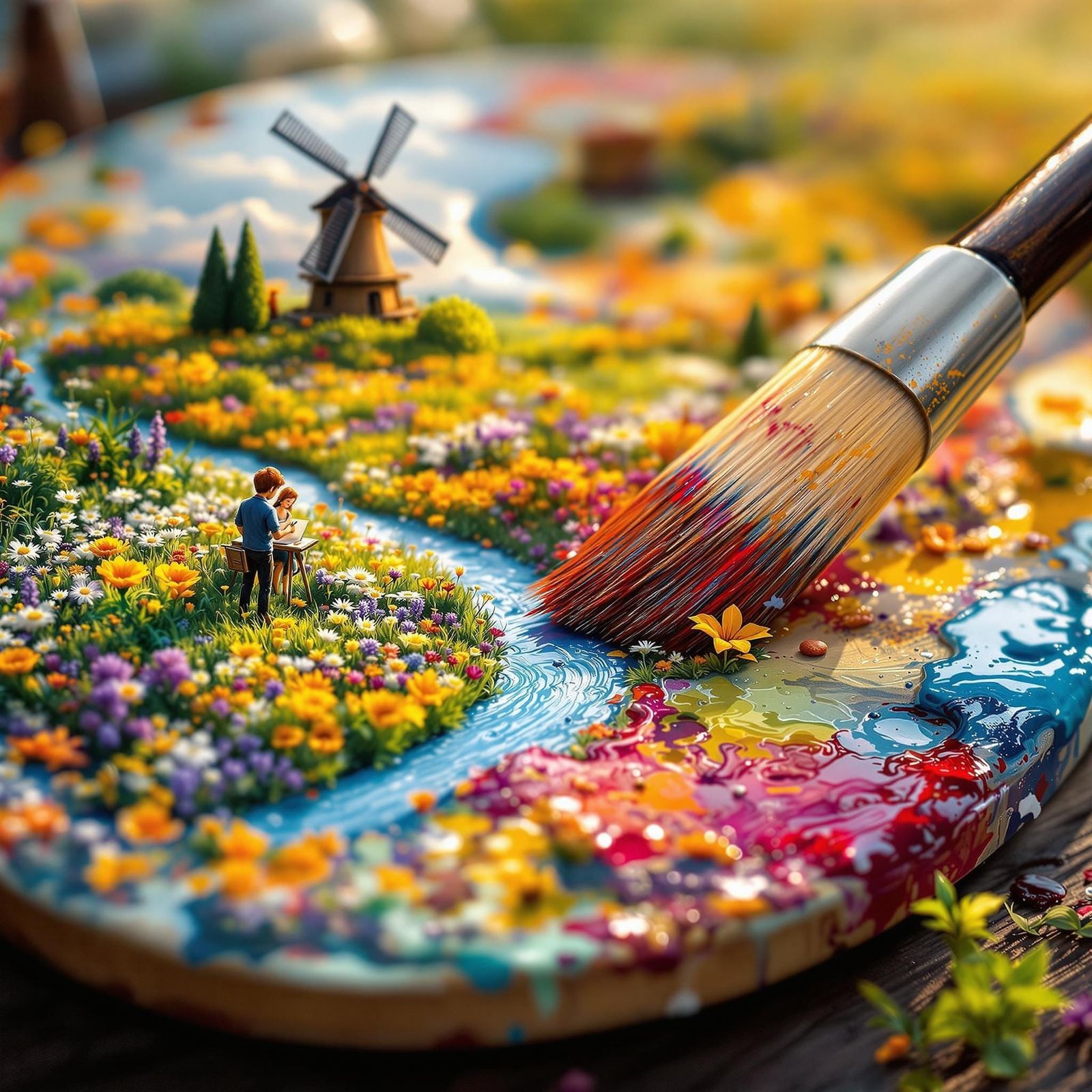 The Artists Pallet   by @Booth31AIart