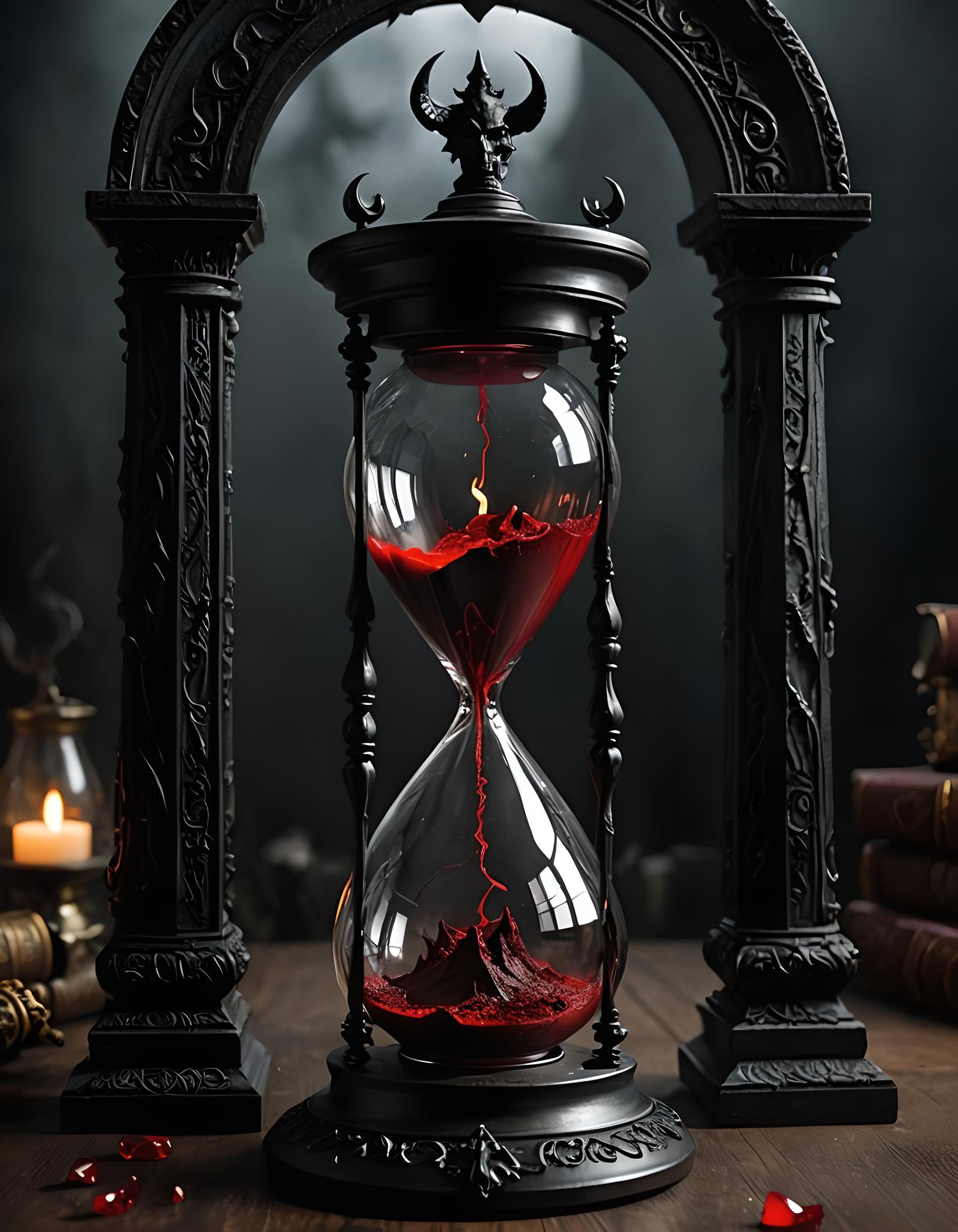 the devil's hourglass - AI Generated Artwork - NightCafe Creator
