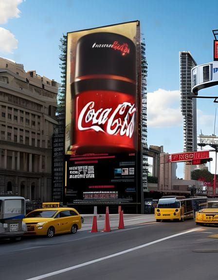 Coca Cola Billboard - AI Generated Artwork - NightCafe Creator