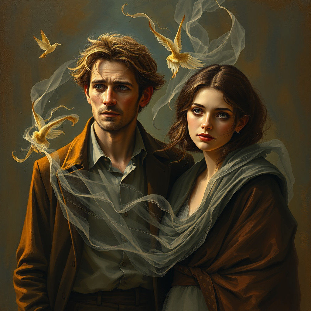 Nostalgic Scene of Time Passing in Impressionist Style