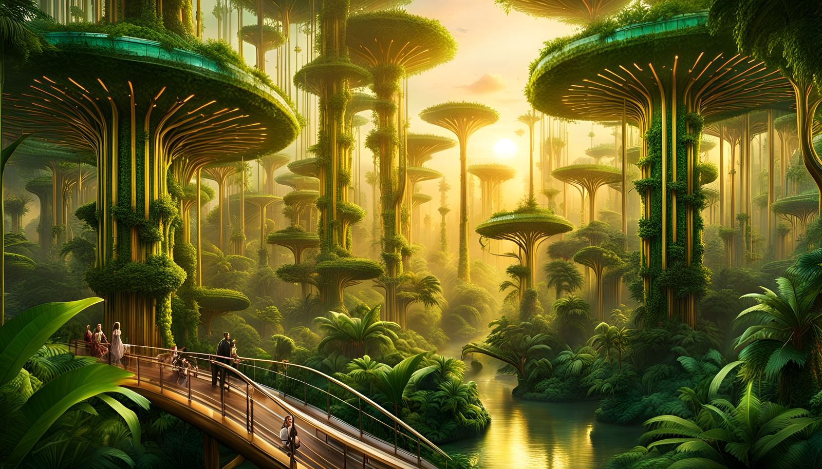 Lush Utopian World  by @Mythic_Flame