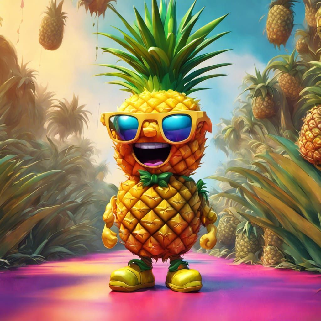 The pineapple man photorealistic intricately detailed HDR detailed