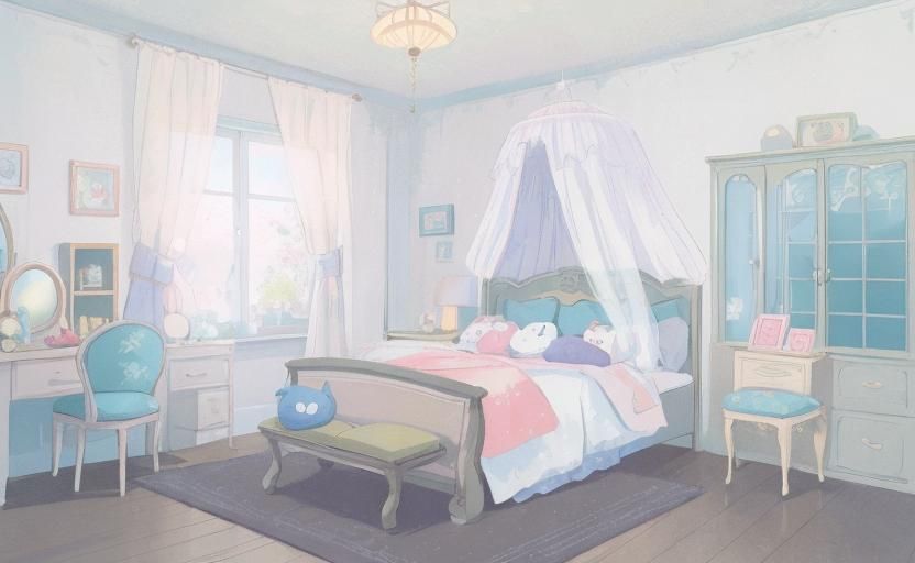 Pastel Bedroom - AI Generated Artwork - NightCafe Creator