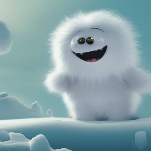 A miniature and Most adorable and cute baby fluffy yeti with big eyes ...