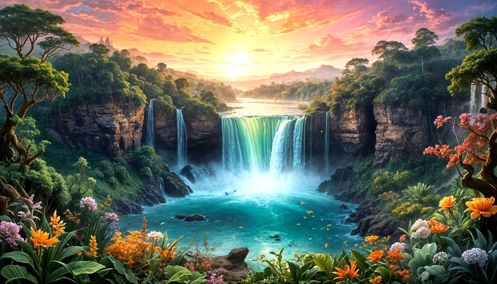 "A breathtaking scene captures the world's most famous natural wonders, assembled in a dreamlike composition ...  by @Paske Mazuro