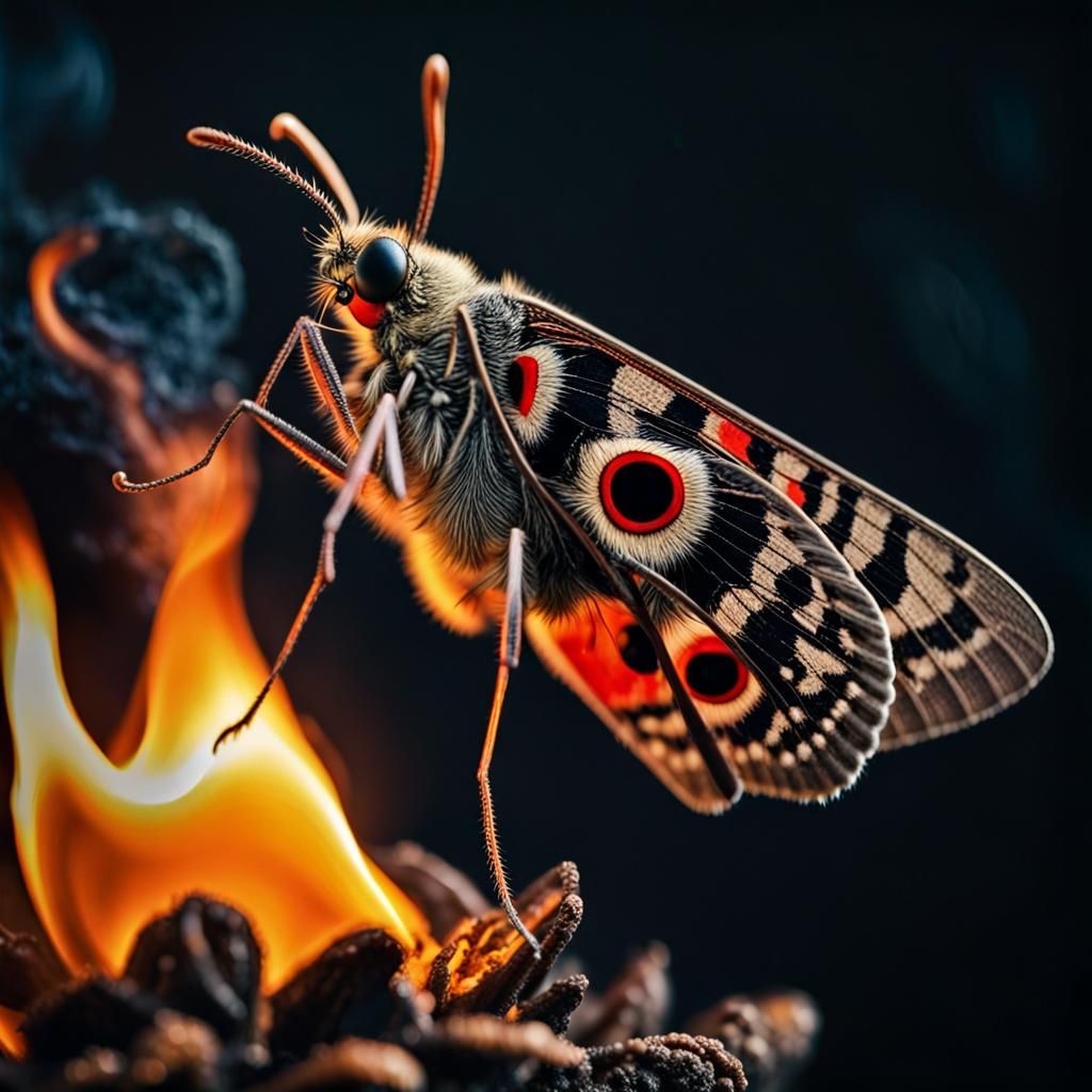 Like moth to a flame  by @Huginn