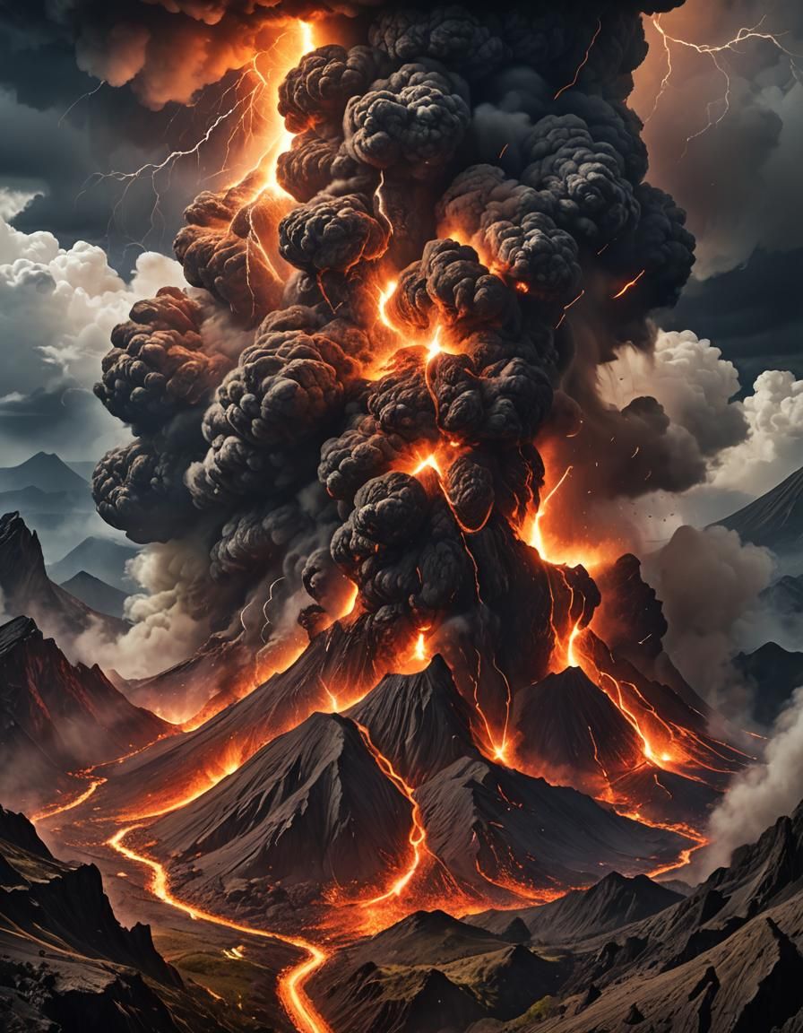 Volcano erruptingbove the volcano ...  by @Veils