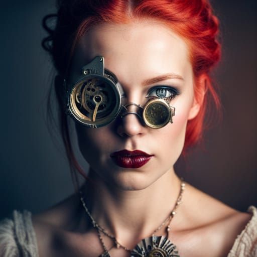 Steampunk girl - AI Generated Artwork - NightCafe Creator