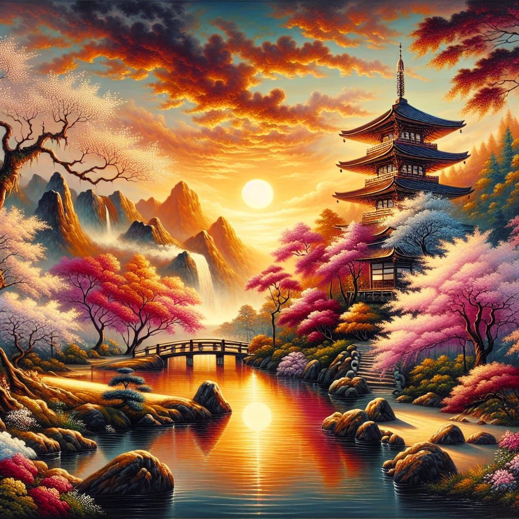 Japanese landscape  by @Dahut