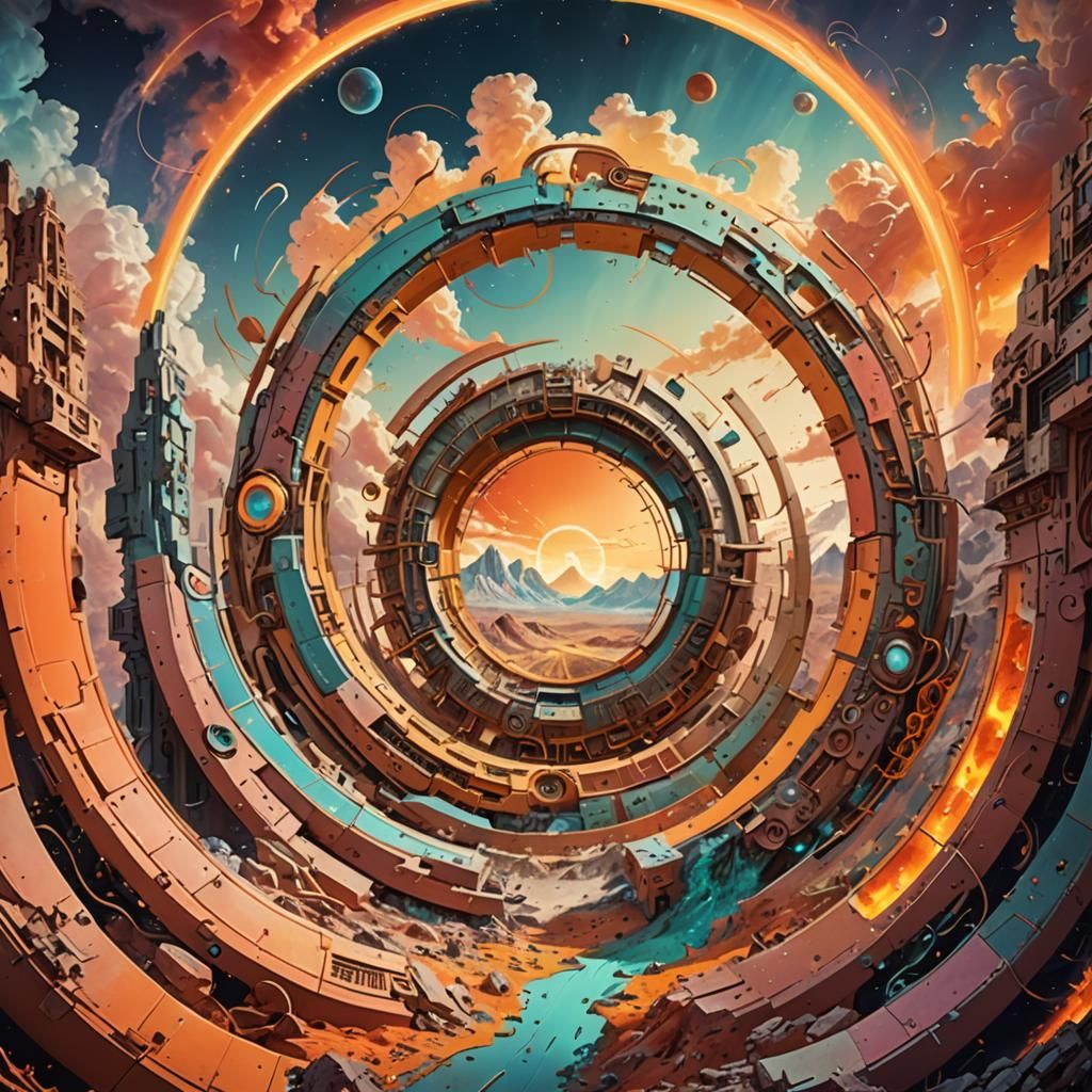 Storming the Heavenly Gates.; Claude Dubois, warm colors, pa...