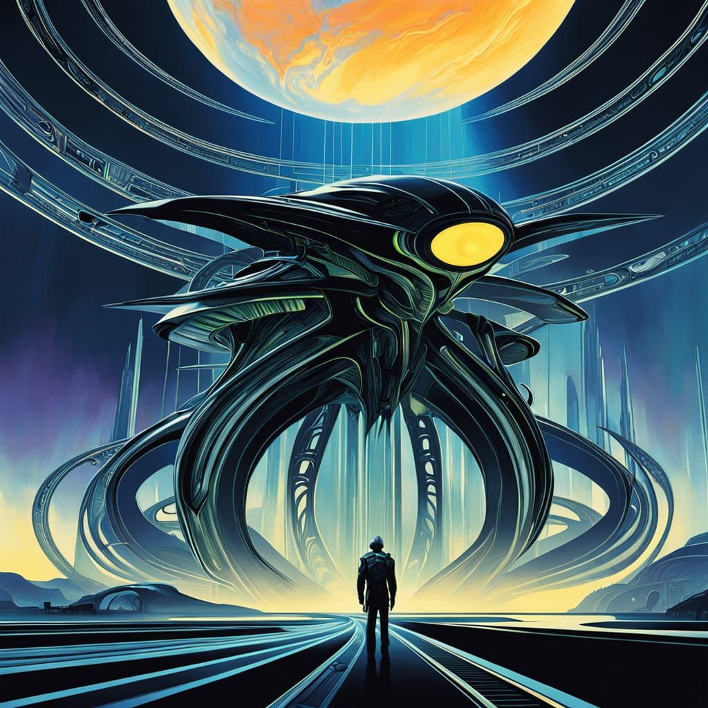 Ethereal Being in Dreamlike Landscape