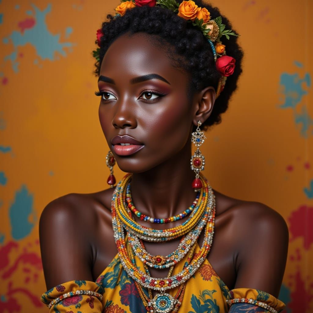 <lora:Sveta II:1.0> african Woman portrait