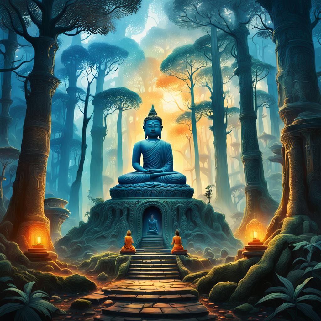 Mystical Forest Encounter: Fantasy Concept Art