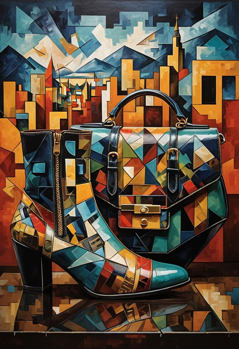 Cubism Art Collection🎨🔲👜👢  by @Tasha