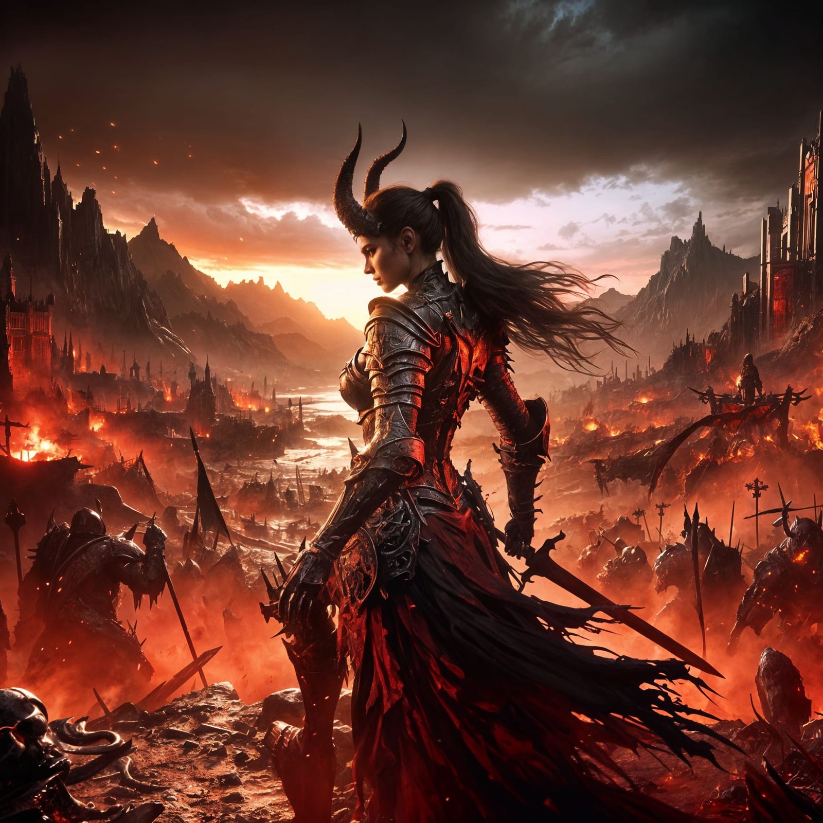 demon warrior  by @thane of fyfe