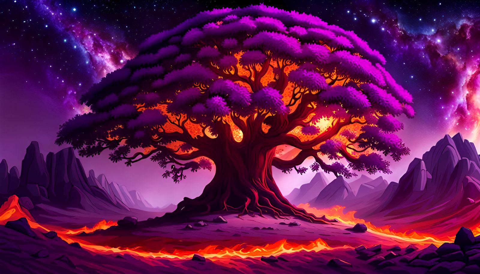 Ancient Purple Tree   by @ Ray Ray Intervention Needed