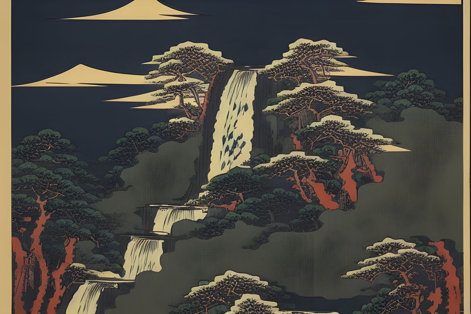 Angel Falls by Katsushika Hokusai