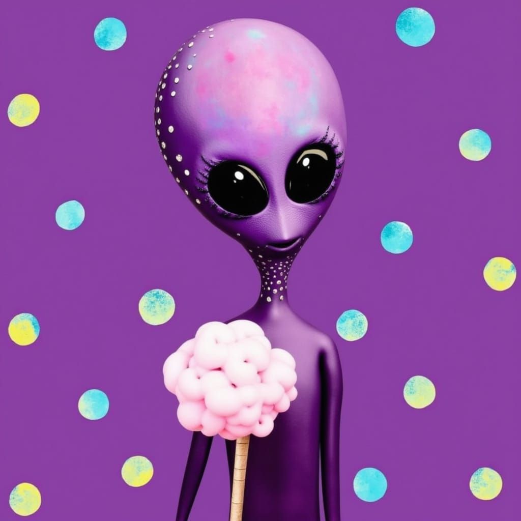 <lora:mmcollage:1.0>  a purple octopus alien raining cotton candy in a bubblegum ocean 