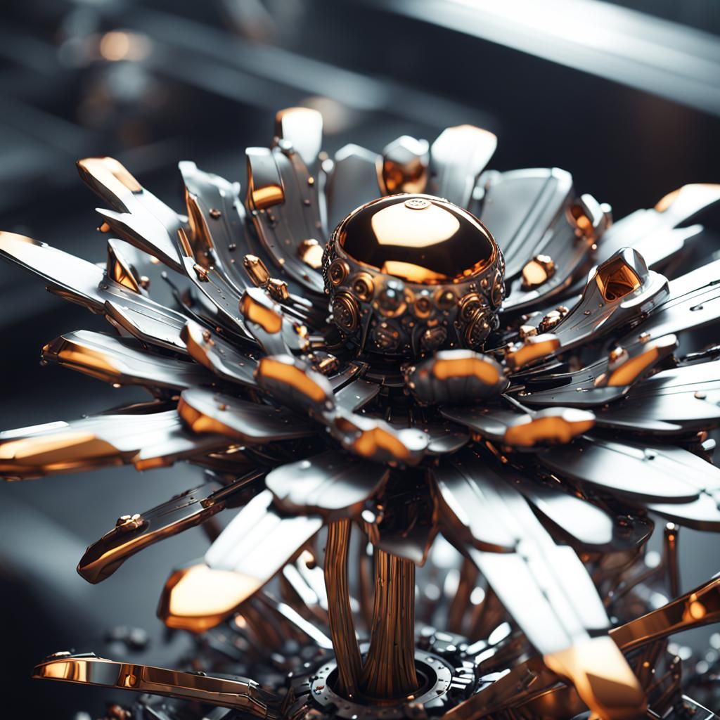 Beautiful metal flowers